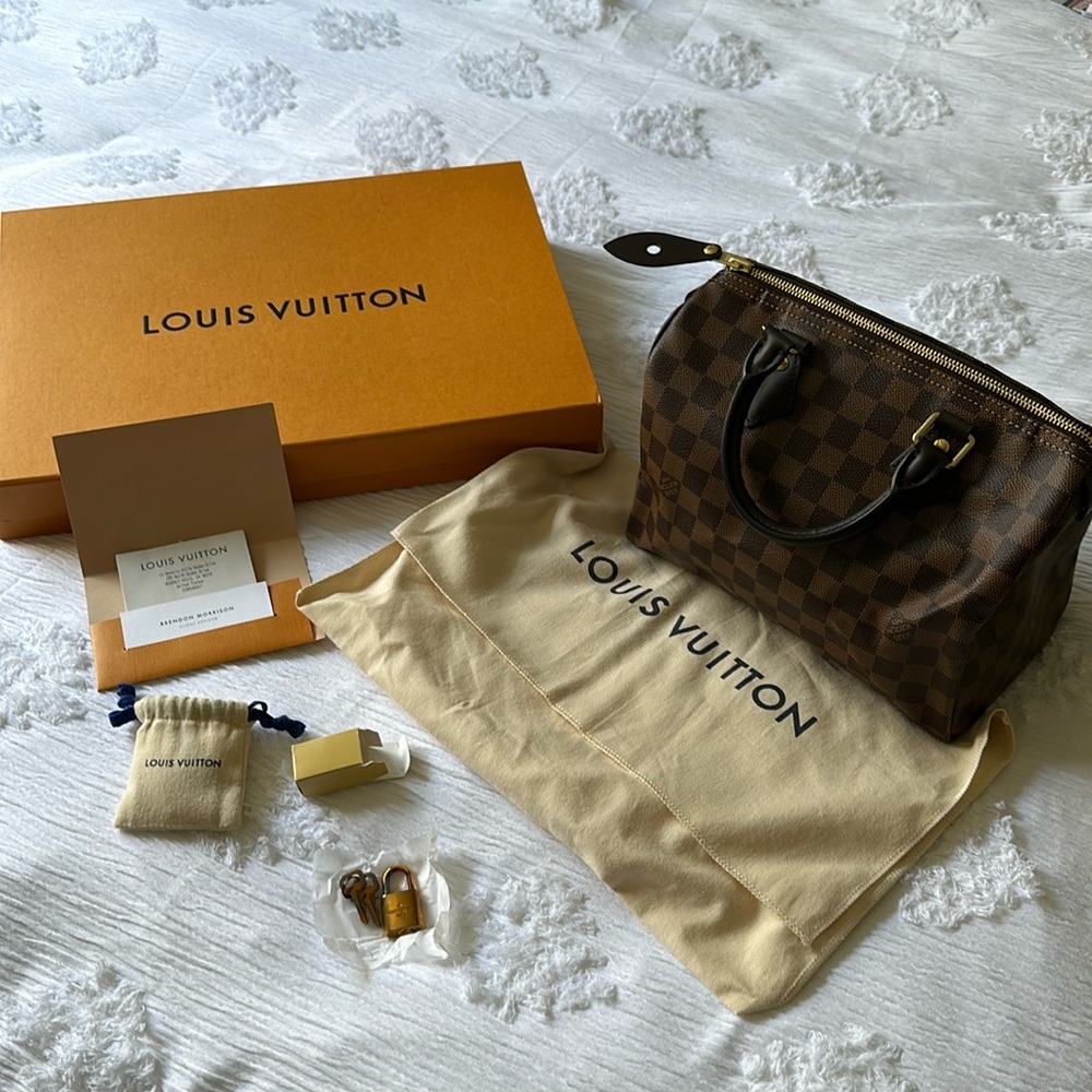 LIKE NEW LOUIS VUITTON SPEEDY 25 DAMIER EBENE